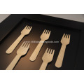 160mm Disposable flatware set wooden fork tableware